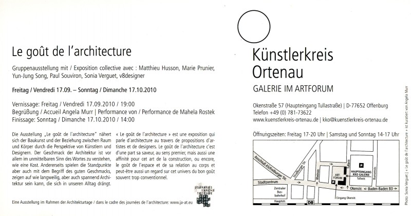 Le gout de l'architecte - flyer 2